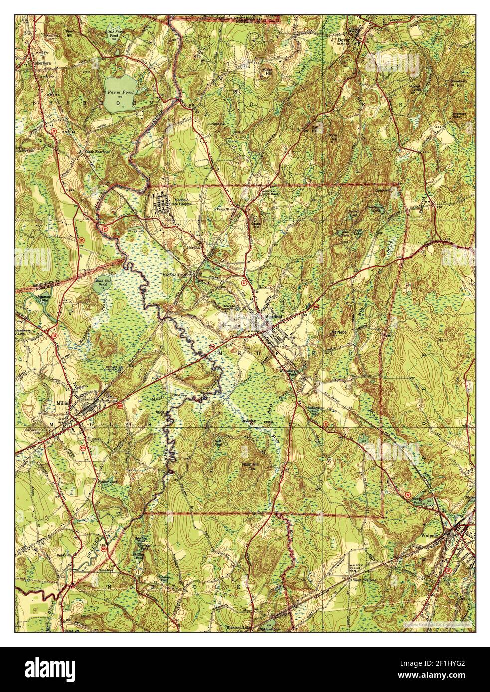 Medfield, Massachusetts, map 1940, 131680, United States of America by