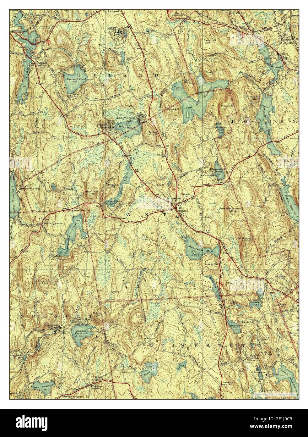 Paxton, Massachusetts, map 1941, 131680, United States of America by Timeless Maps, data U.S