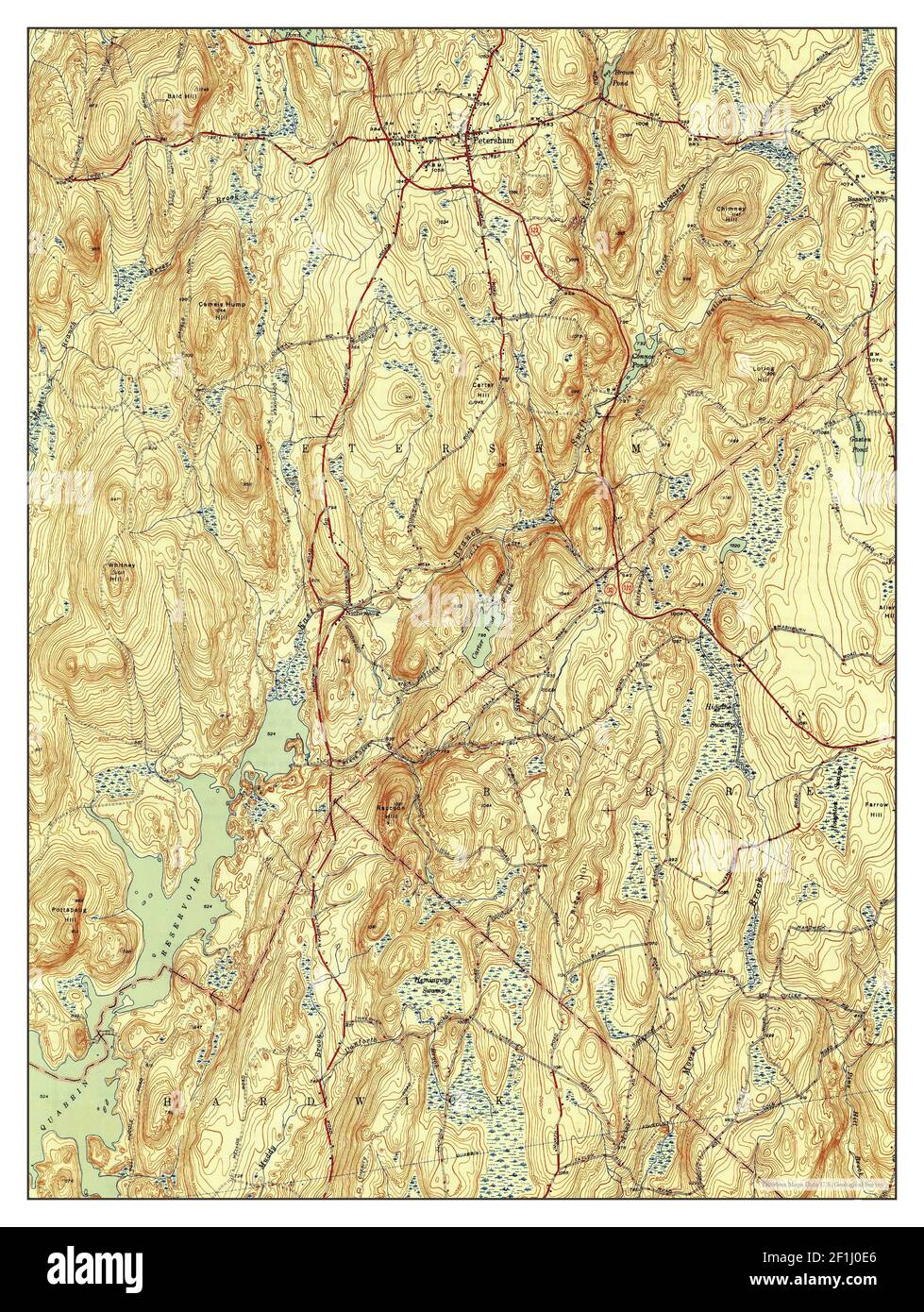 Petersham, Massachusetts, map 1946, 131680, United States of America by Timeless Maps, data U.S