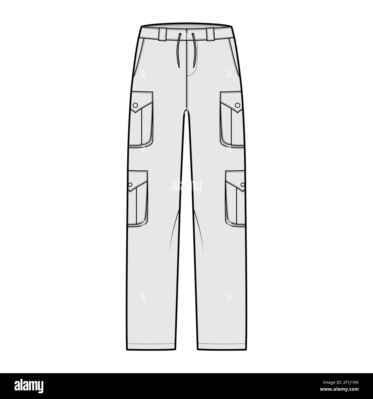 Women cargo pants Stock Vector Images - Alamy