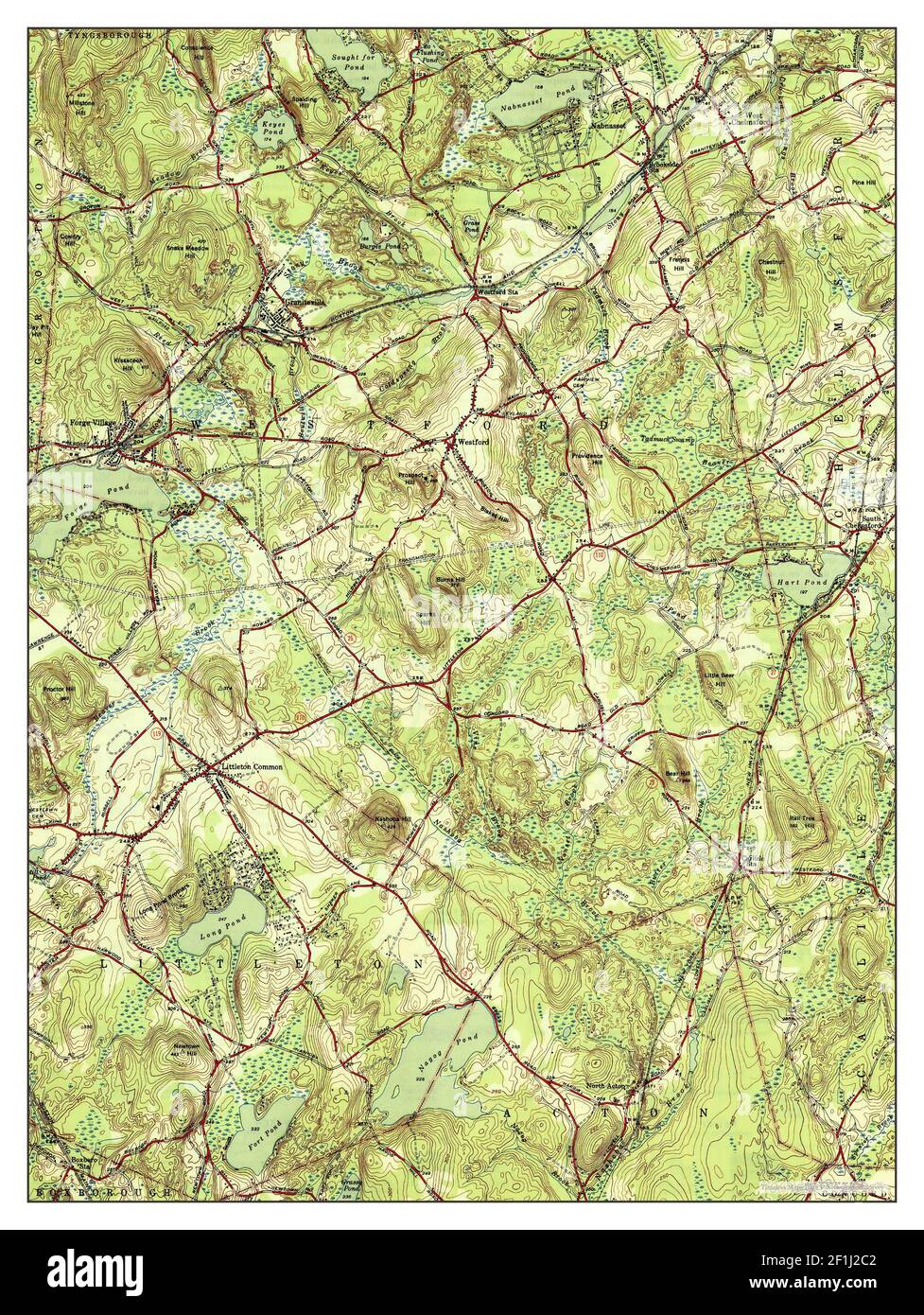 Westford, Massachusetts, map 1946, 131680, United States of America by