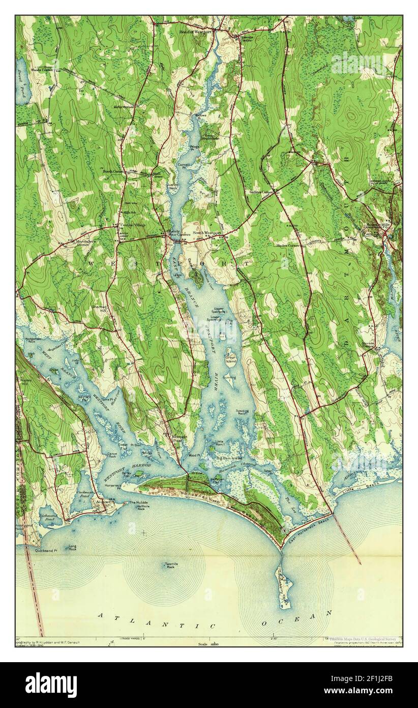 Westport, Massachusetts, map 1942, 131680, United States of America by