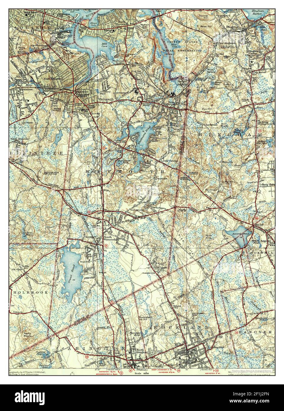 Weymouth, Massachusetts, map 1941, 1:31680, United States of America by ...