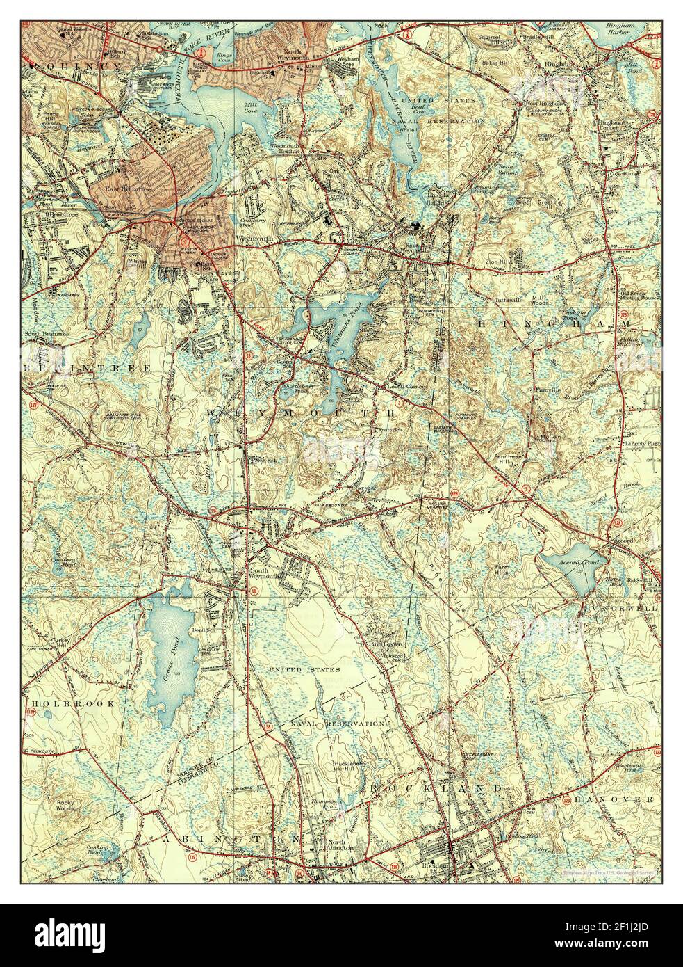 Weymouth, Massachusetts, map 1941, 131680, United States of America by