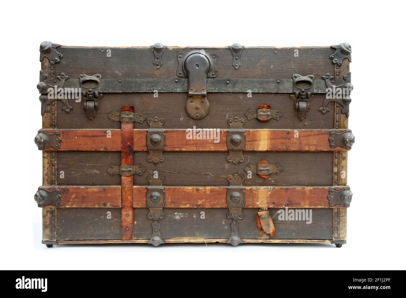 close up of antique steamer trunk lock Stock Photo - Alamy