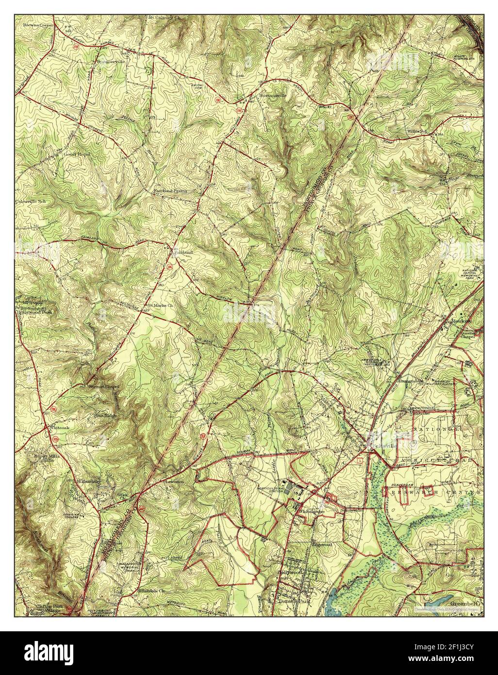 Beltsville, Maryland, map 1945, 131680, United States of America by Timeless Maps, data U.S