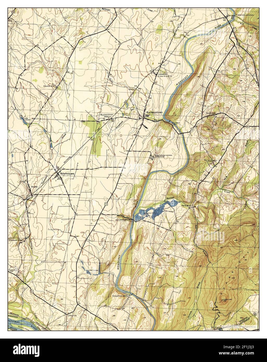 Buckeystown, Maryland, map 1944, 131680, United States of America by