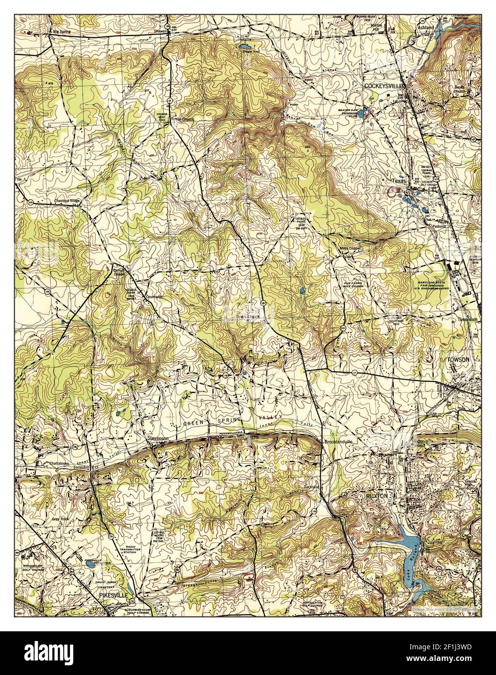Cockeysville, Maryland, map 1944, 131680, United States of America by