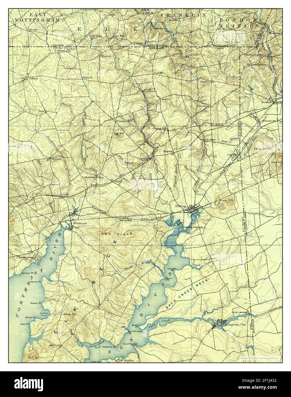 Elkton, Maryland, map 1900, 162500, United States of America by