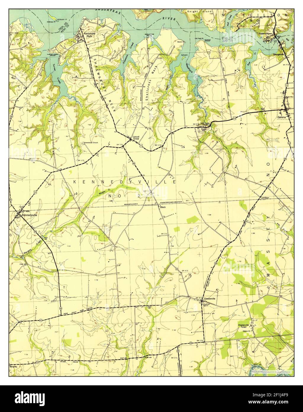 Galena, Maryland, map 1944, 131680, United States of America by Timeless Maps, data U.S