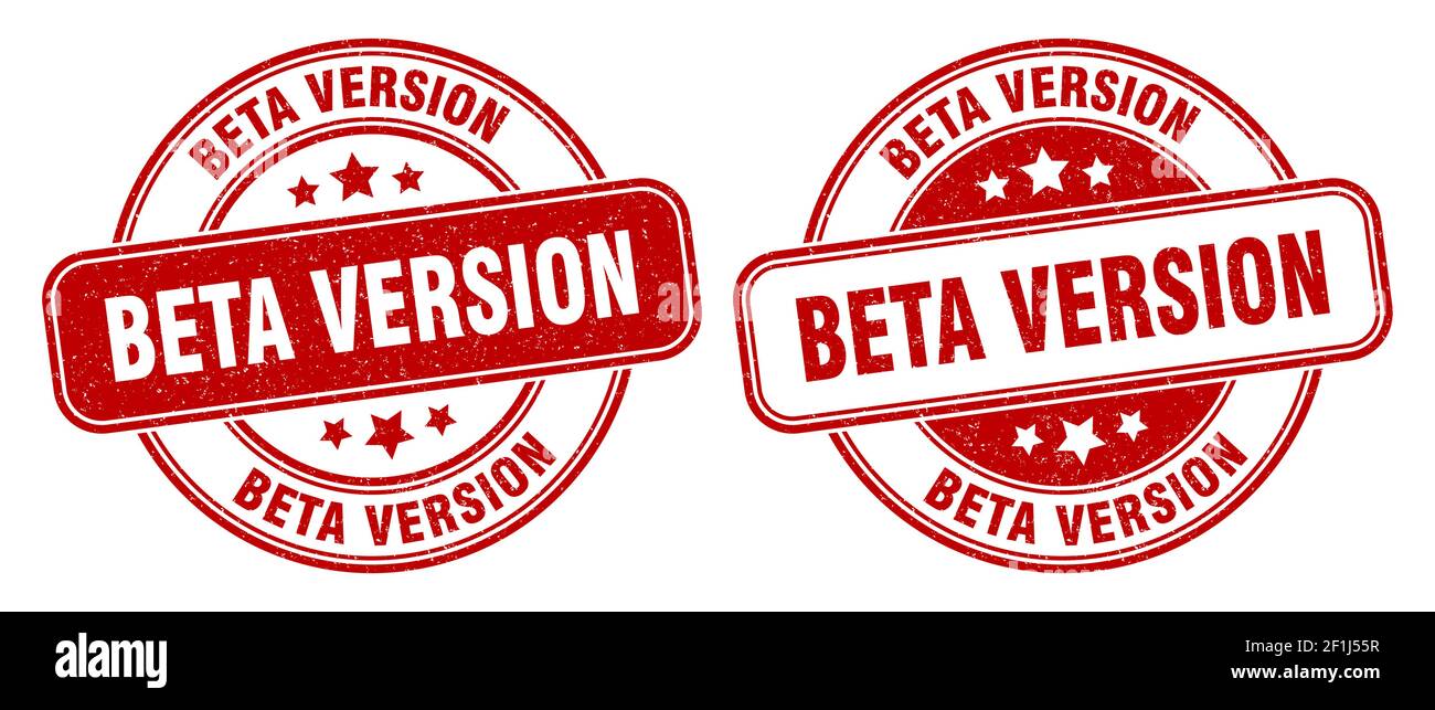 beta version stamp. beta version sign. round grunge label Stock Vector