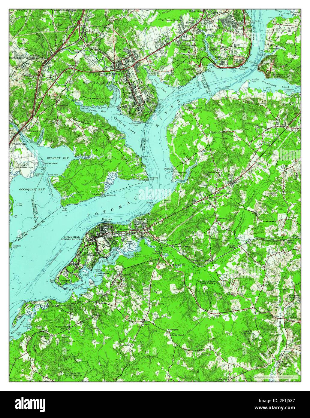 Indian Head, Maryland, map 1956, 162500, United States of America by