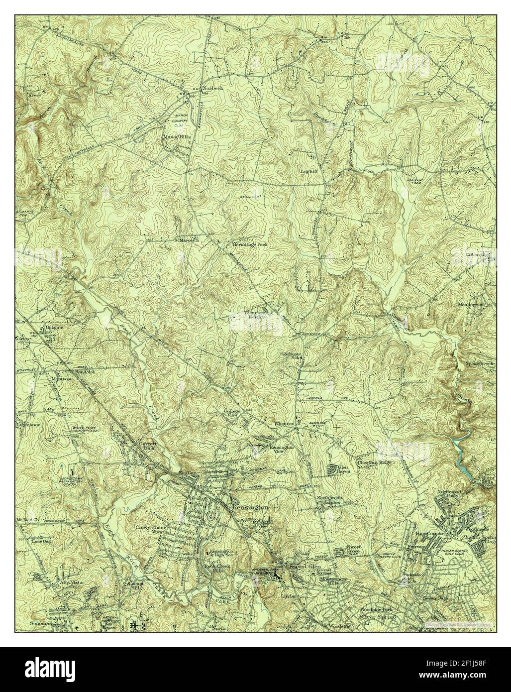 Kensington, Maryland, map 1945, 131680, United States of America by