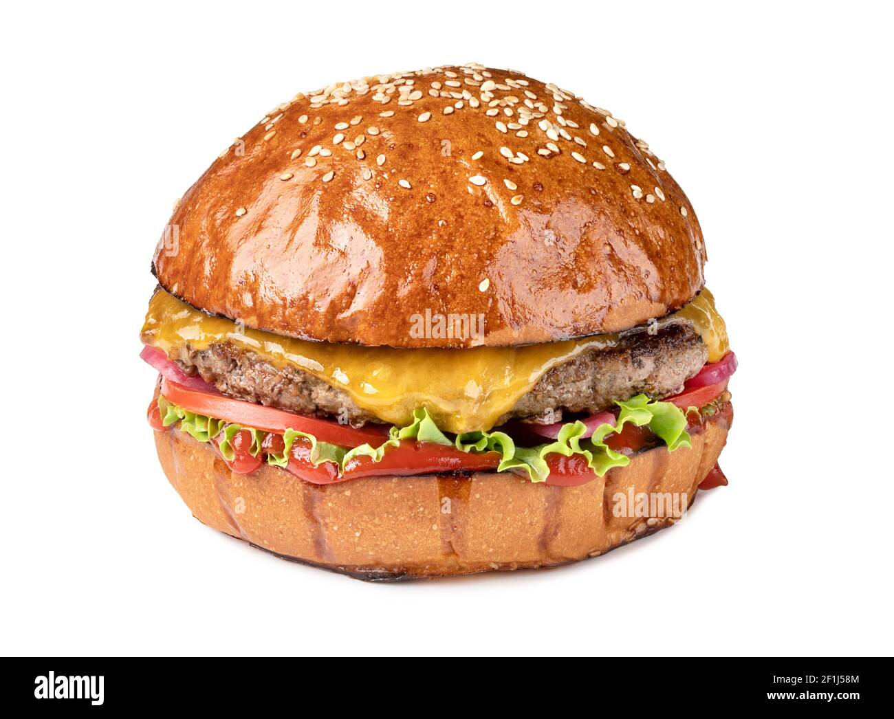 Tasty cheeseburger Stock Photo