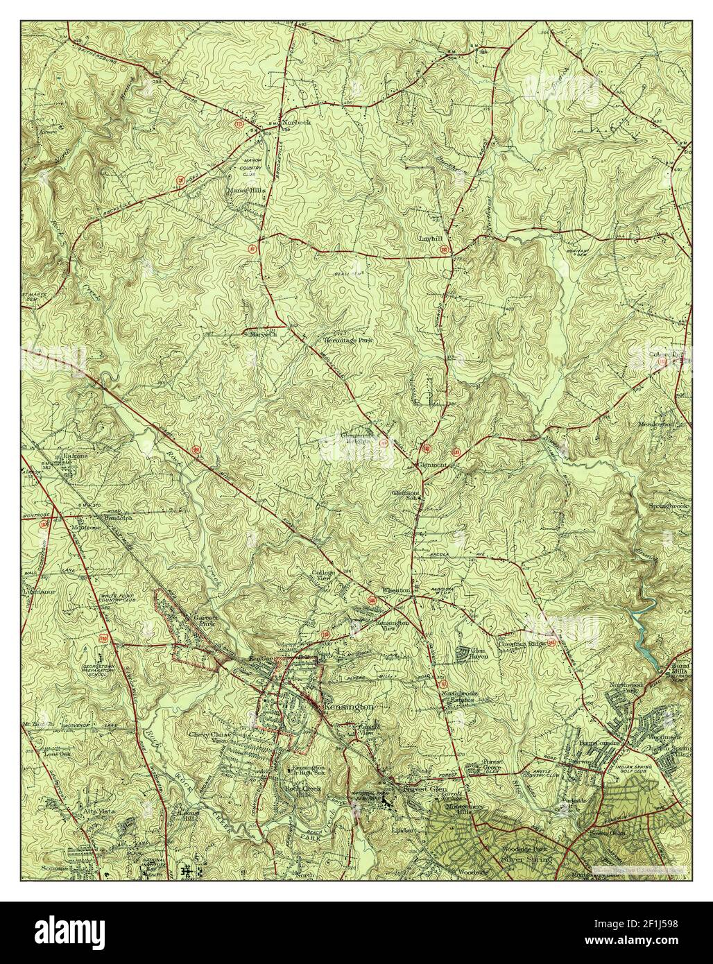 Kensington, Maryland, map 1945, 131680, United States of America by