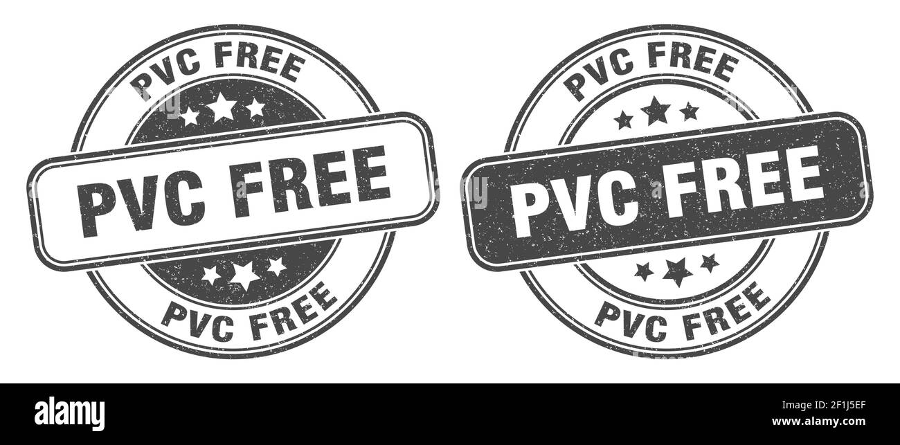 pvc free stamp. pvc free sign. round grunge label Stock Vector Image