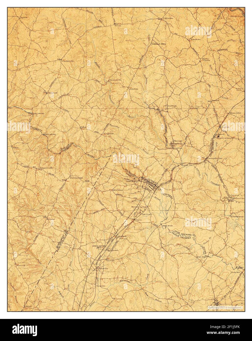 Laurel, Maryland, map 1907, 162500, United States of America by