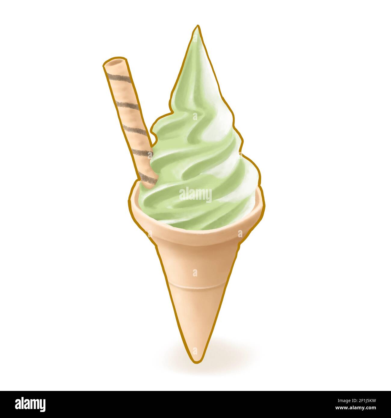 Cartoon vanilla ice cream cone hi-res stock photography and images - Alamy
