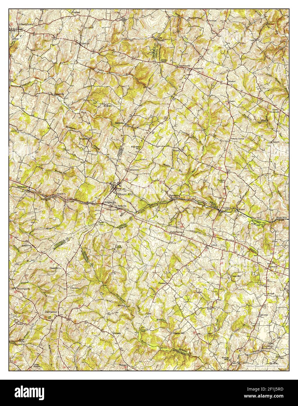 Mount Airy, Maryland, map 1945, 162500, United States of America by