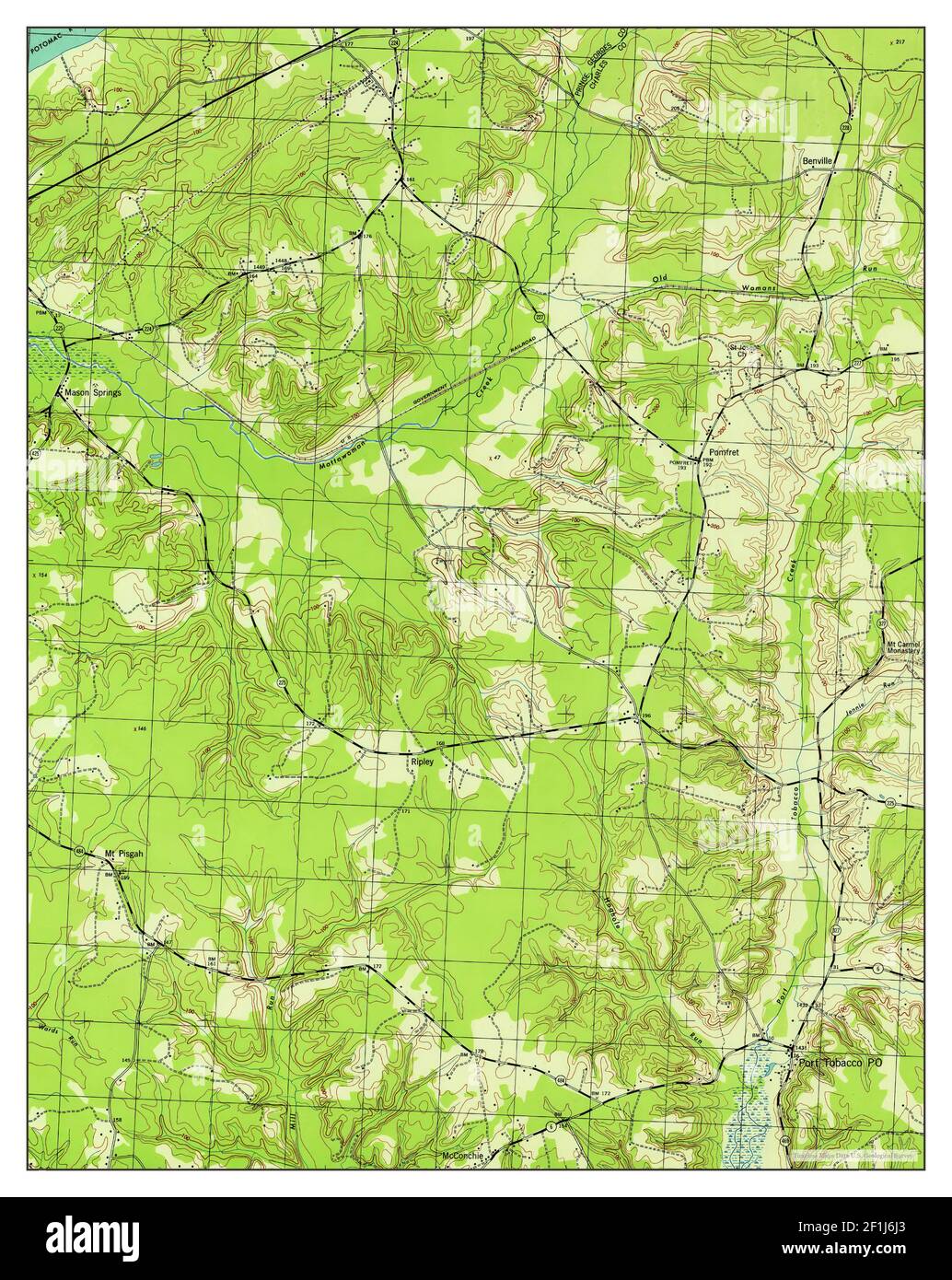 Port Tobacco, Maryland, map 1944, 131680, United States of America by