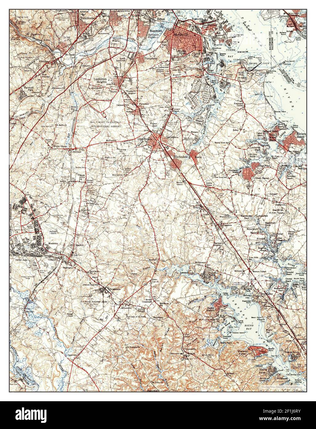 Relay, Maryland, map 1947, 1:62500, United States of America by ...