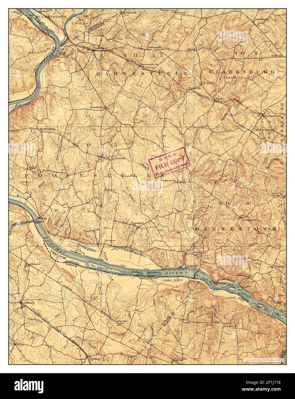 Seneca, Maryland, map 1908, 162500, United States of America by