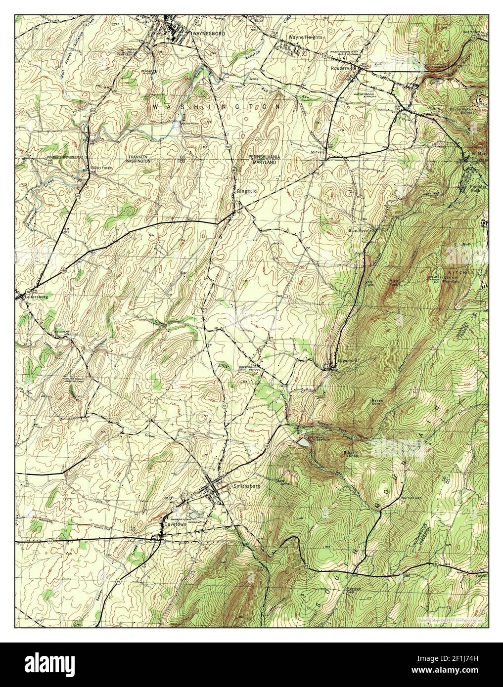 Smithsburg, Maryland, map 1944, 1:31680, United States of America by Timeless Maps, data U.S. Geological Survey Stock Photo