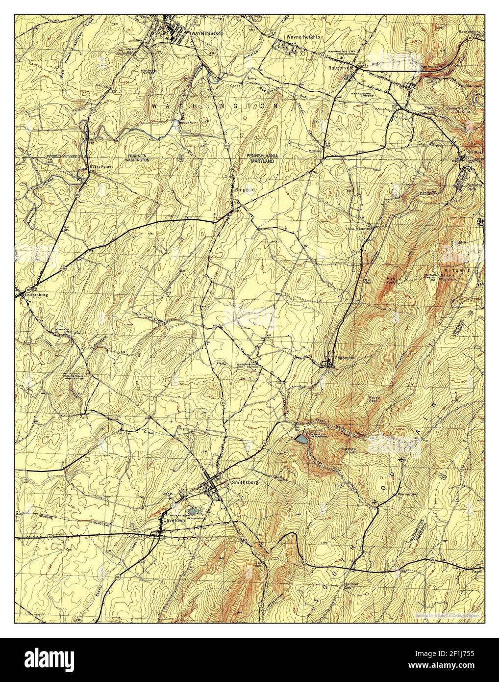 Smithsburg, Maryland, map 1944, 1:31680, United States of America by Timeless Maps, data U.S. Geological Survey Stock Photo