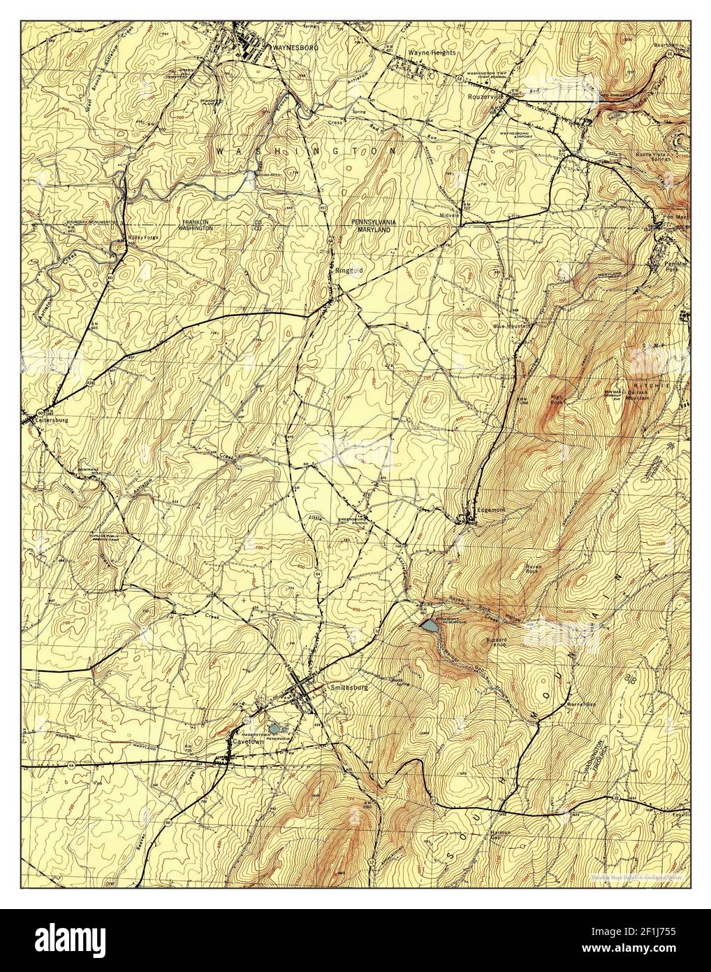 Smithsburg, Maryland, map 1944, 131680, United States of America by