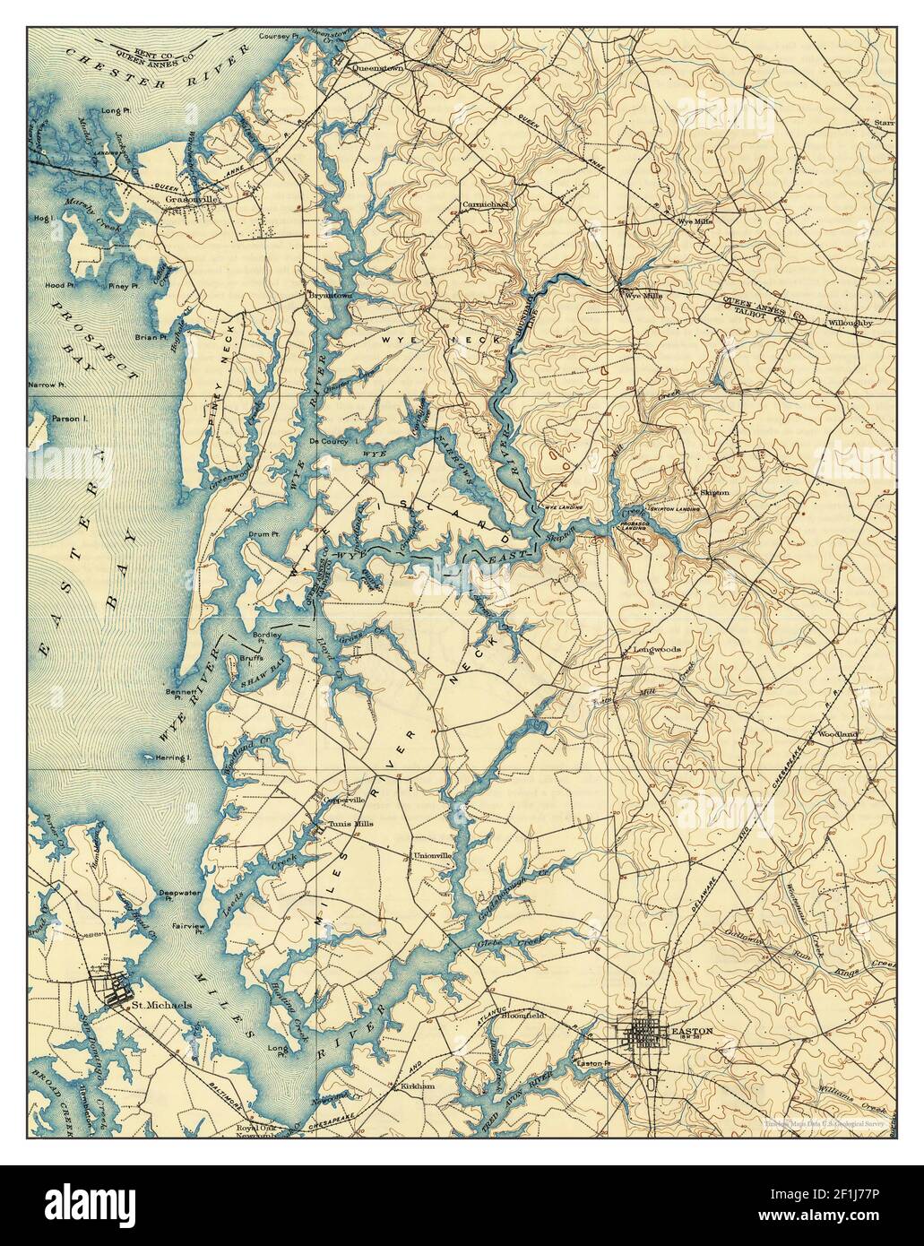 Map Of St Michaels Md St Michaels Road Cut Out Stock Images & Pictures - Alamy
