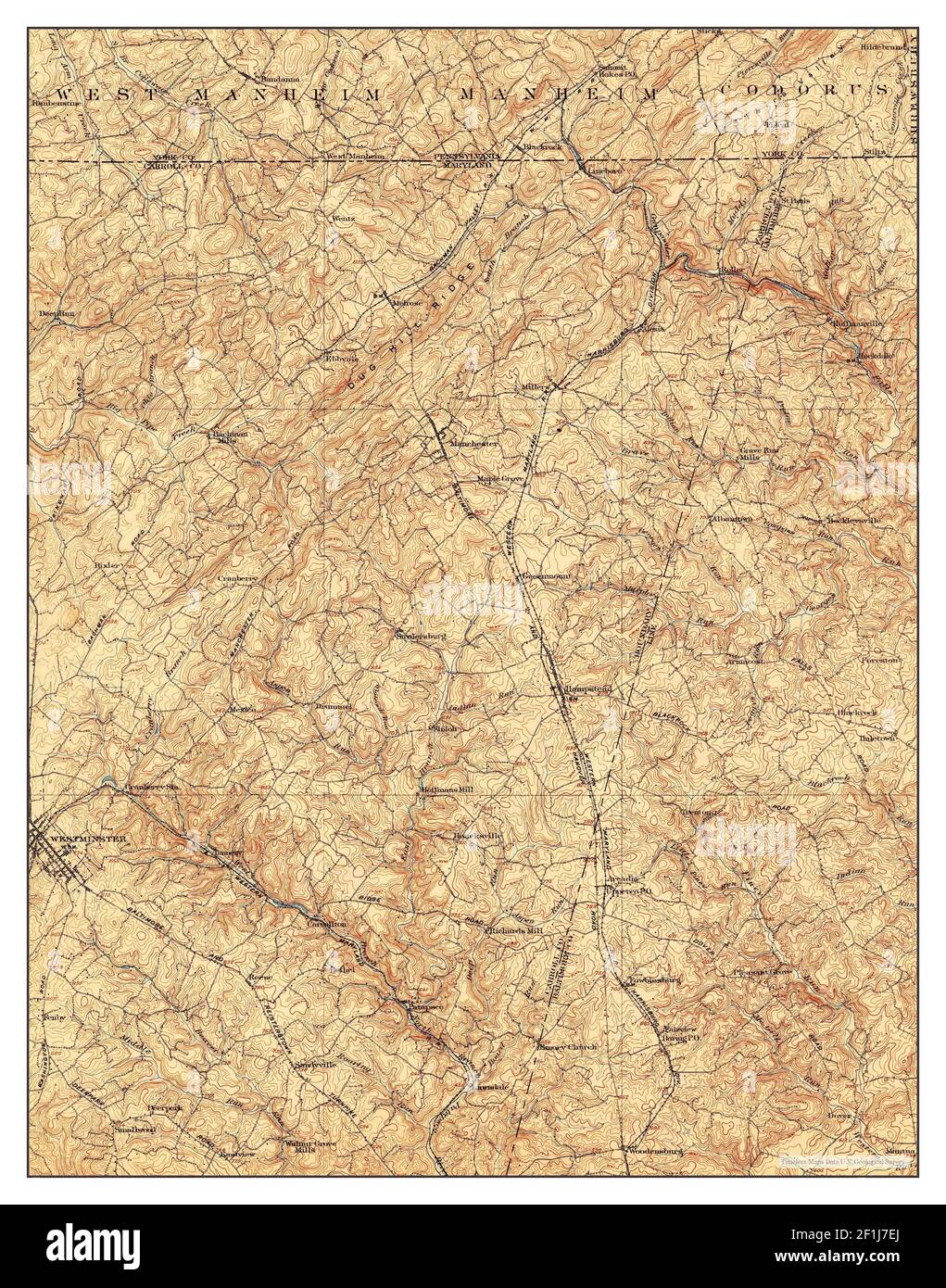 Westminster, Maryland, map 1905, 162500, United States of America by Timeless Maps, data U.S