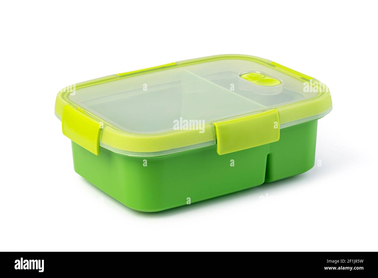 Plastic food box on white background Stock Photo