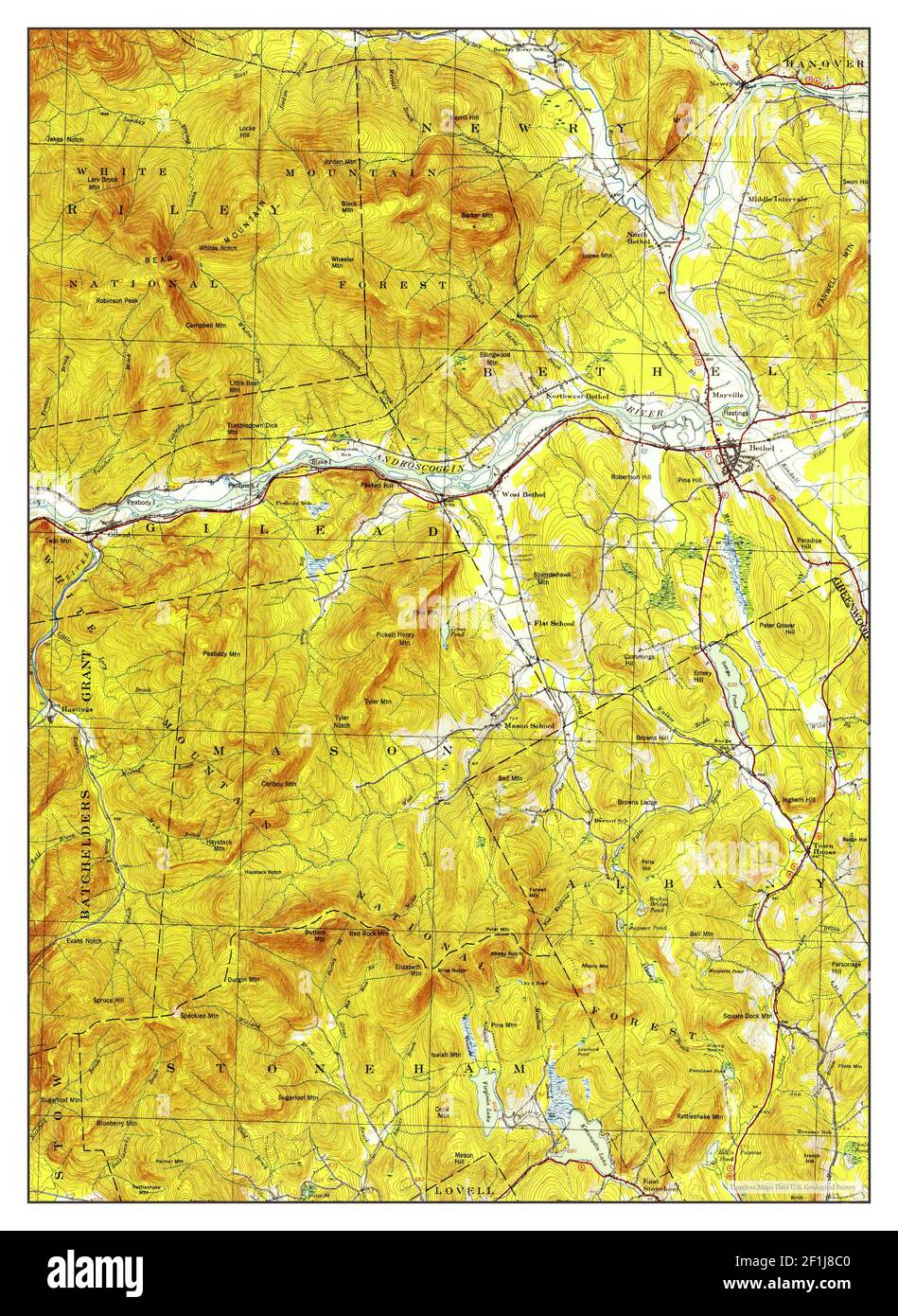 Bethel, Maine, map 1953, 162500, United States of America by Timeless Maps, data U.S