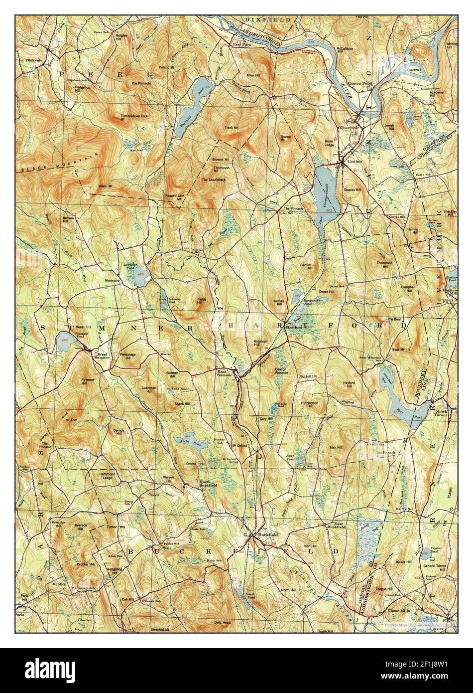 Buckfield, Maine, map 1942, 162500, United States of America by