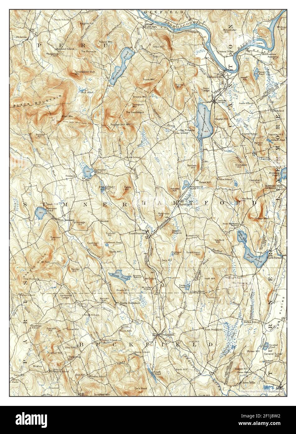 Buckfield, Maine, map 1913, 162500, United States of America by