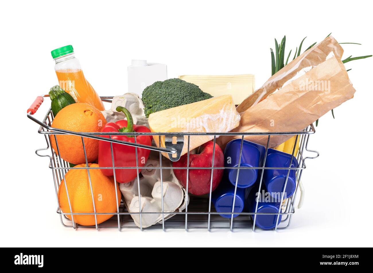 Metal Storage basket Stock Photo Alamy