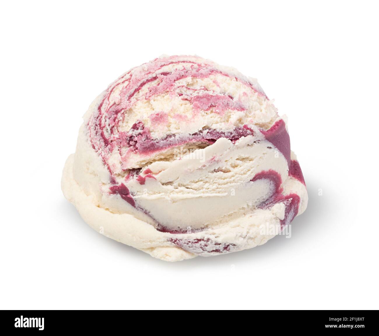 Strawberry Ice Cream Scoop Isolated On Stock Photo 395647603