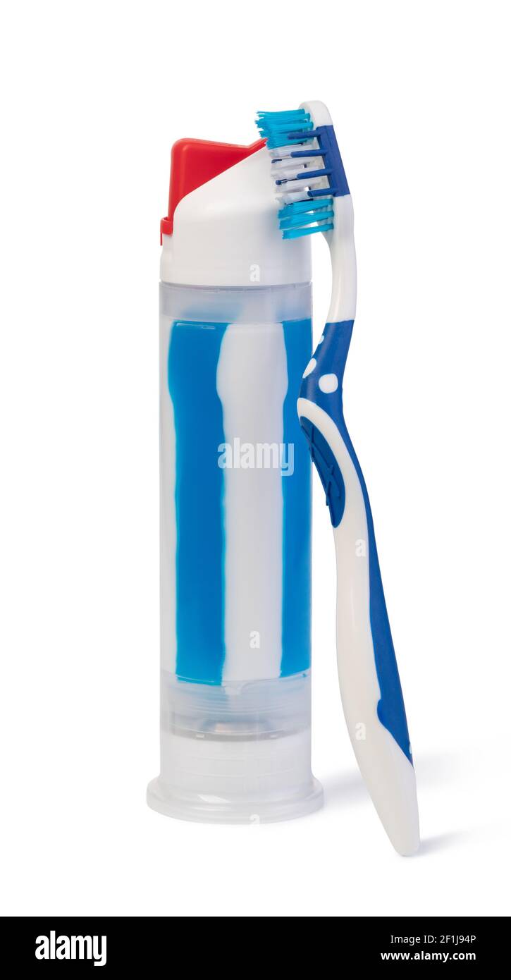 Toothbrush and toothpaste Stock Photo