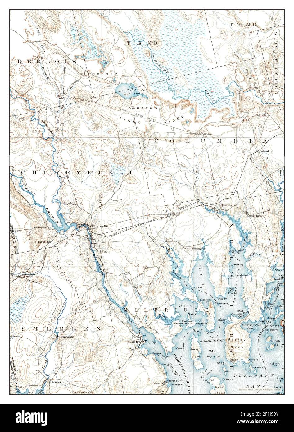 Map of cherryfield maine hires stock photography and images Alamy