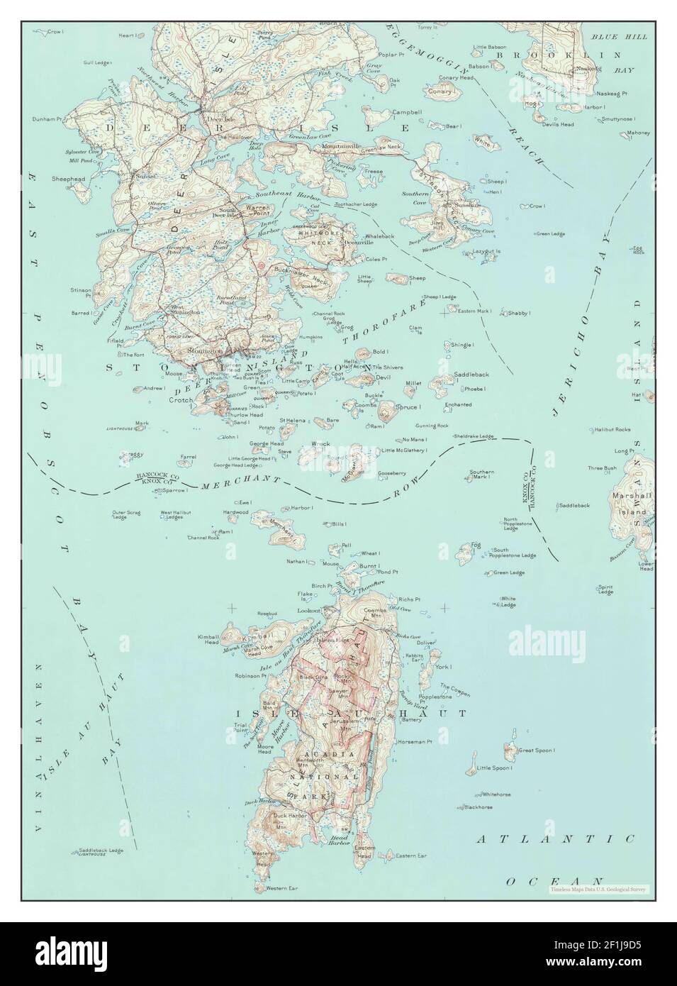 Deer Isle, Maine, map 1942, 162500, United States of America by Timeless Maps, data U.S