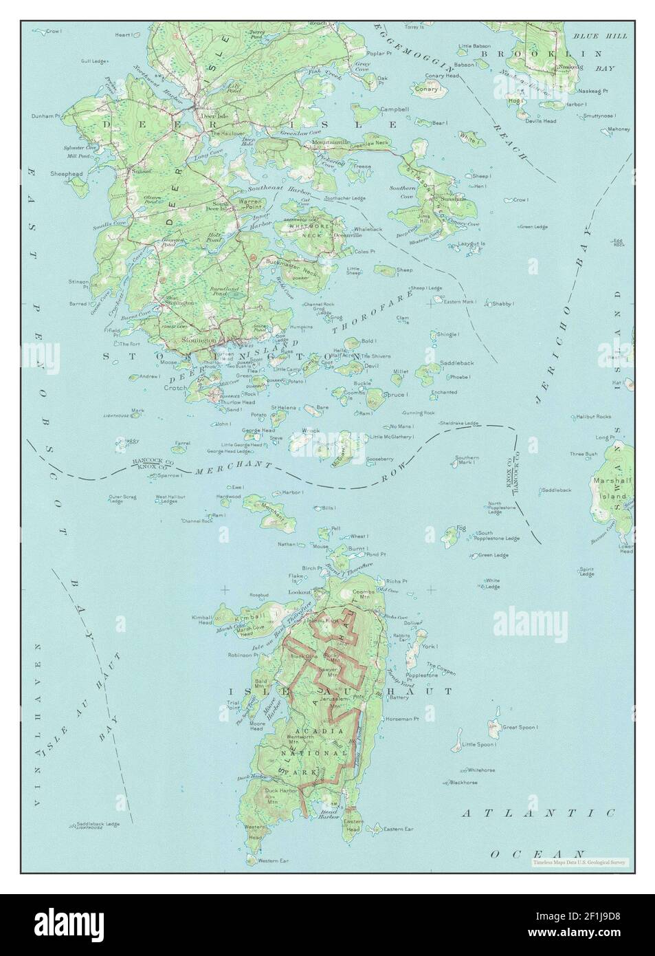 Deer Isle, Maine, map 1942, 162500, United States of America by Timeless Maps, data U.S