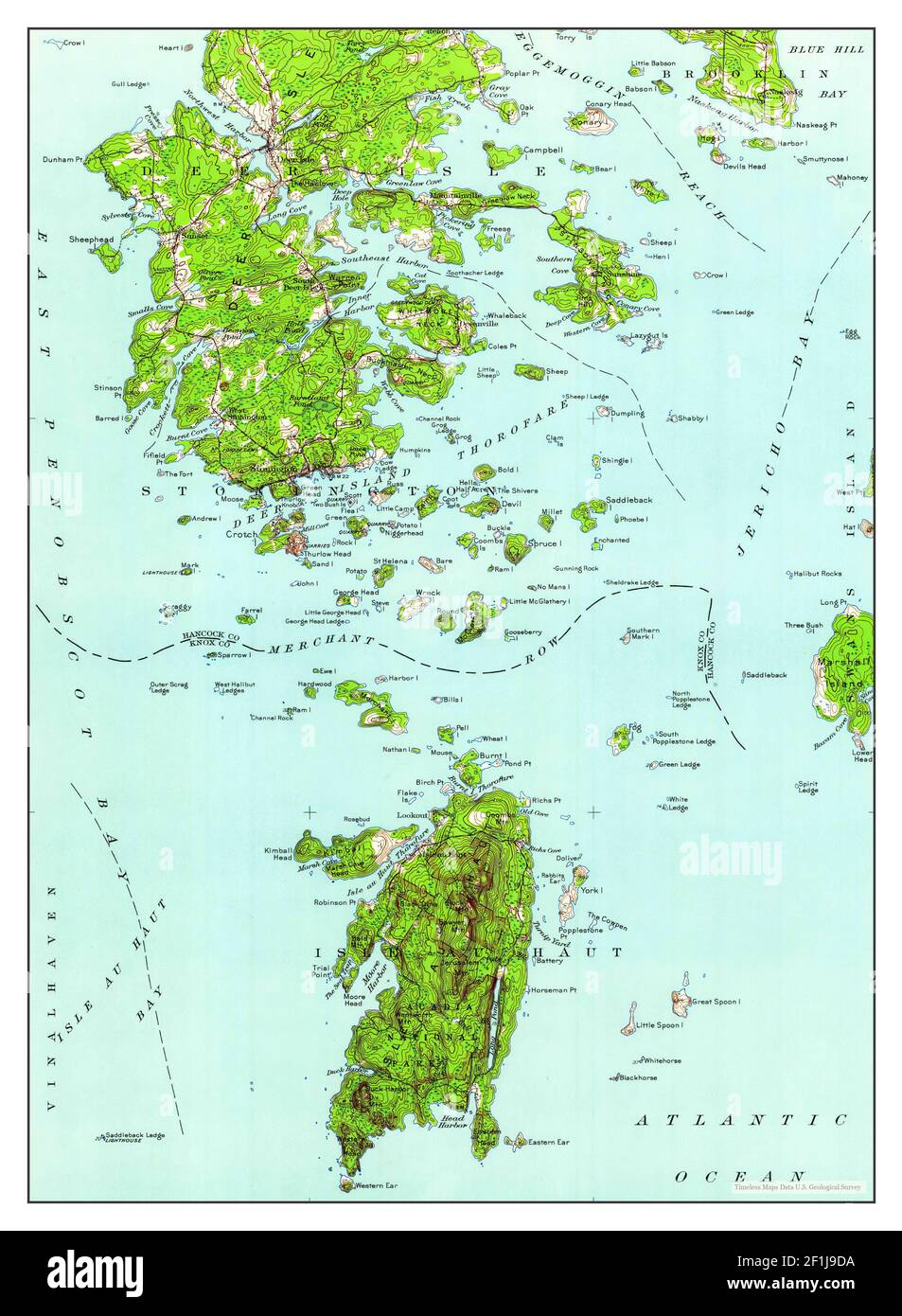 Deer Isle, Maine, map 1942, 162500, United States of America by Timeless Maps, data U.S