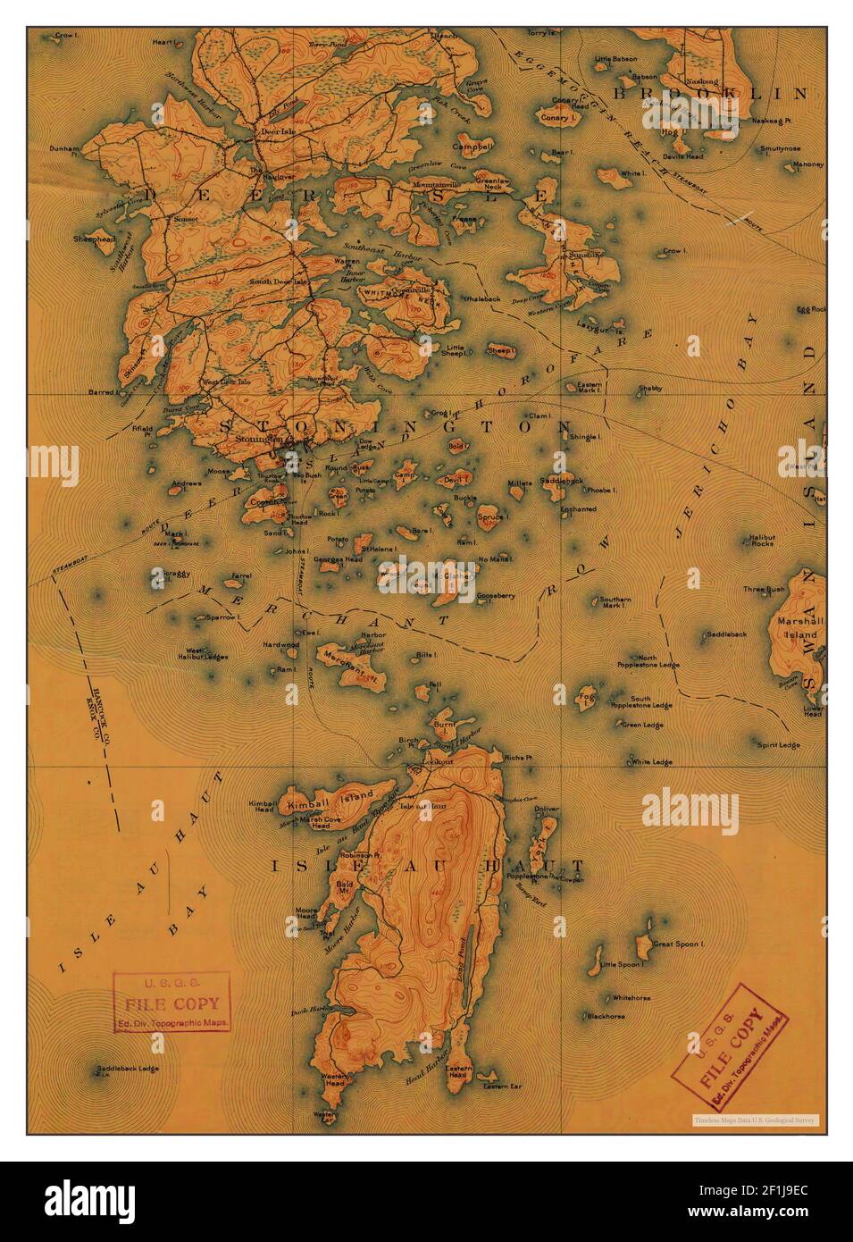 Deer Isle, Maine, map 1904, 162500, United States of America by Timeless Maps, data U.S