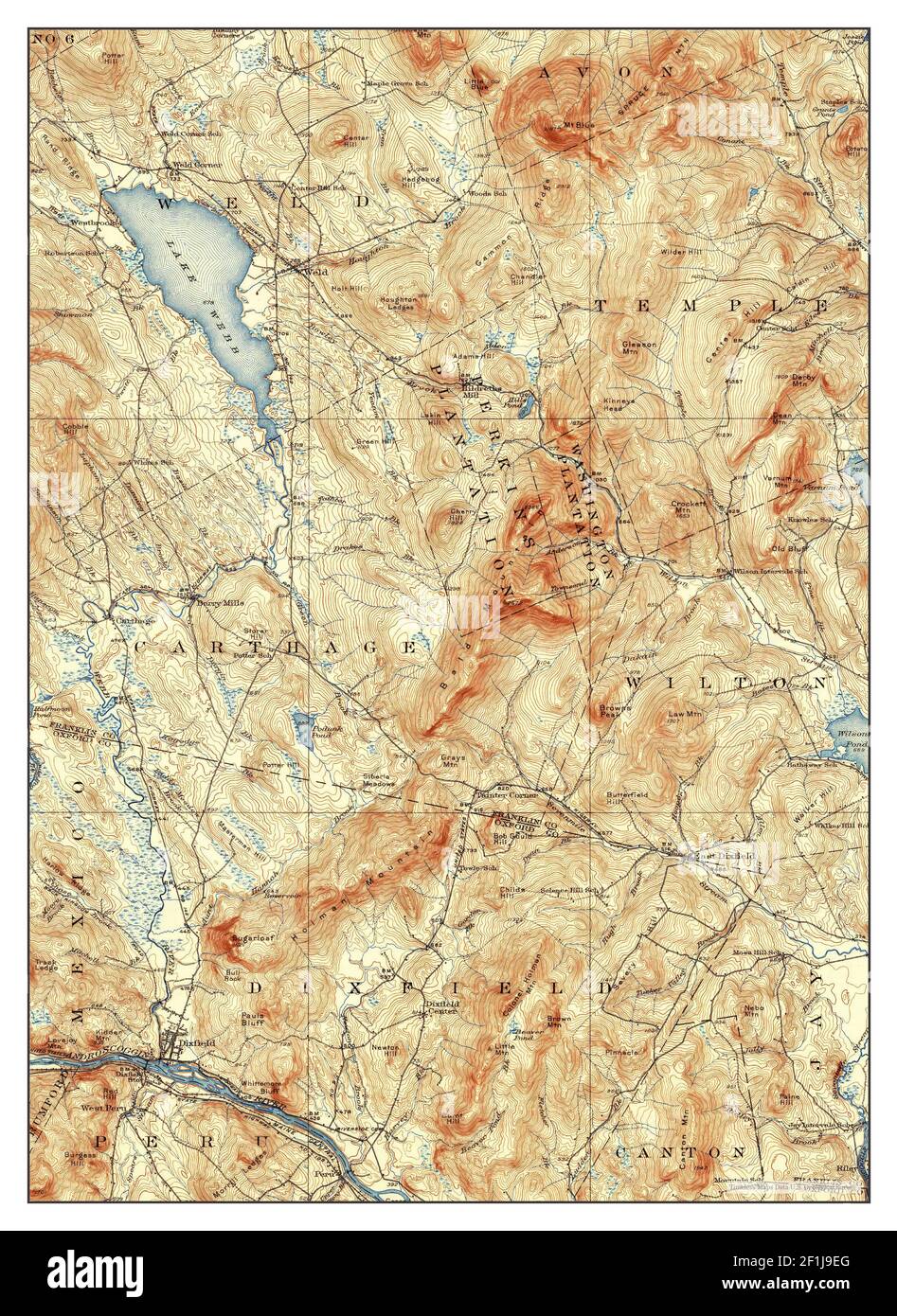 Dixfield, Maine, map 1929, 162500, United States of America by