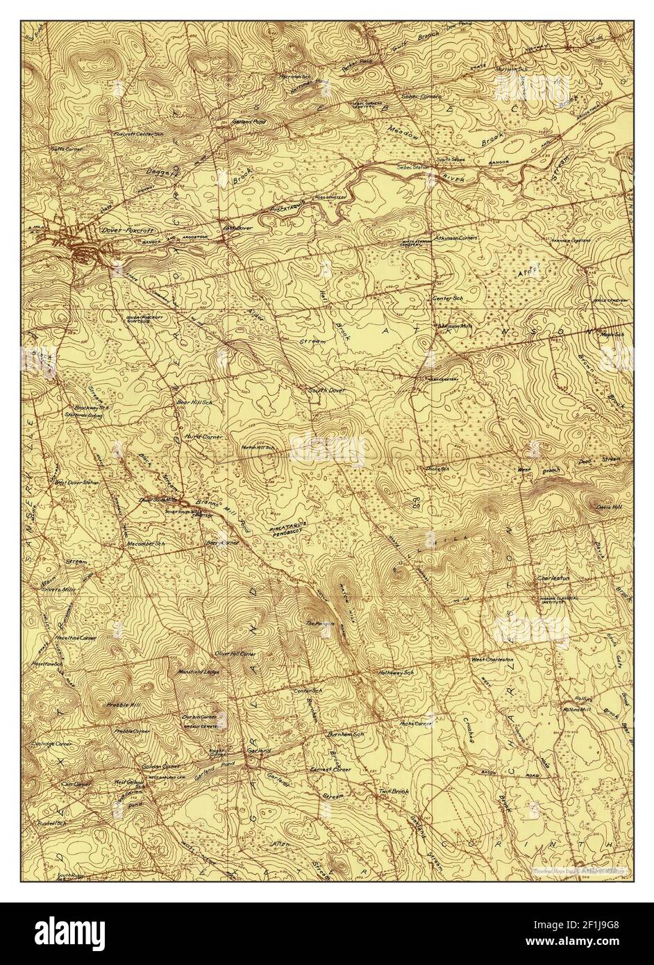 DoverFoxcroft, Maine, map 1932, 148000, United States of America by