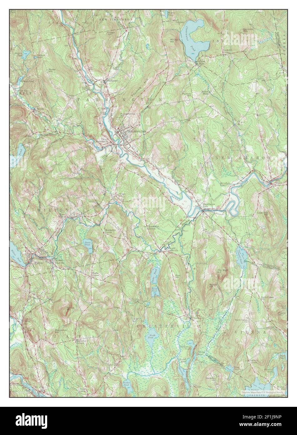 Farmington, Maine, map 1956, 162500, United States of America by