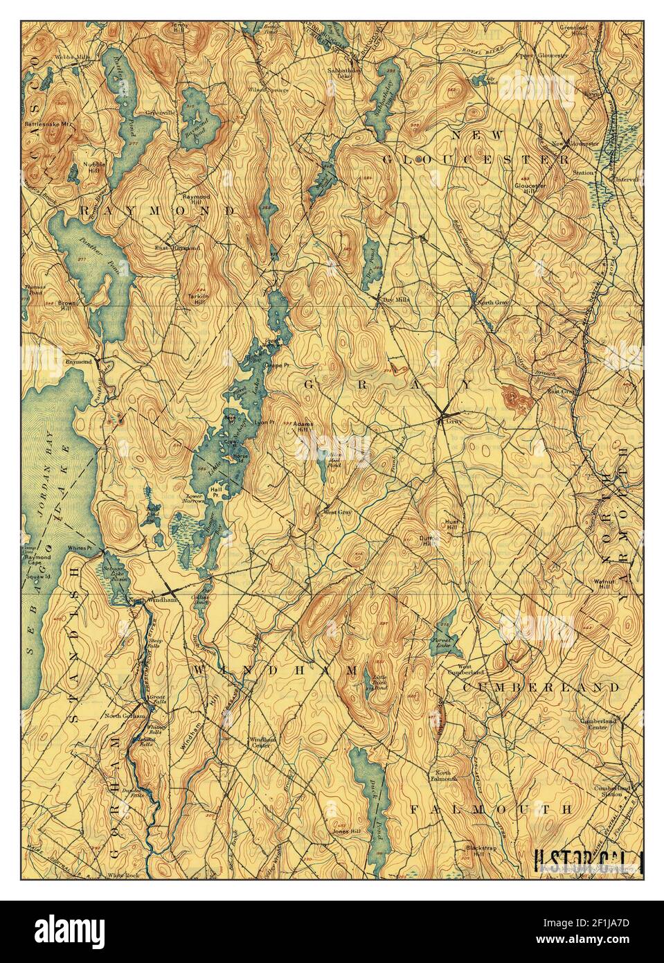 Gray, Maine, map 1898, 162500, United States of America by Timeless Maps, data U.S. Geological