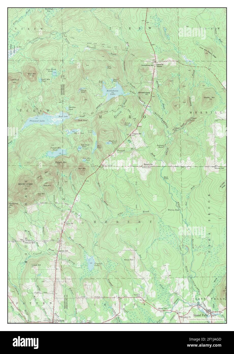 Island Falls, Maine, map 1940, 162500, United States of America by