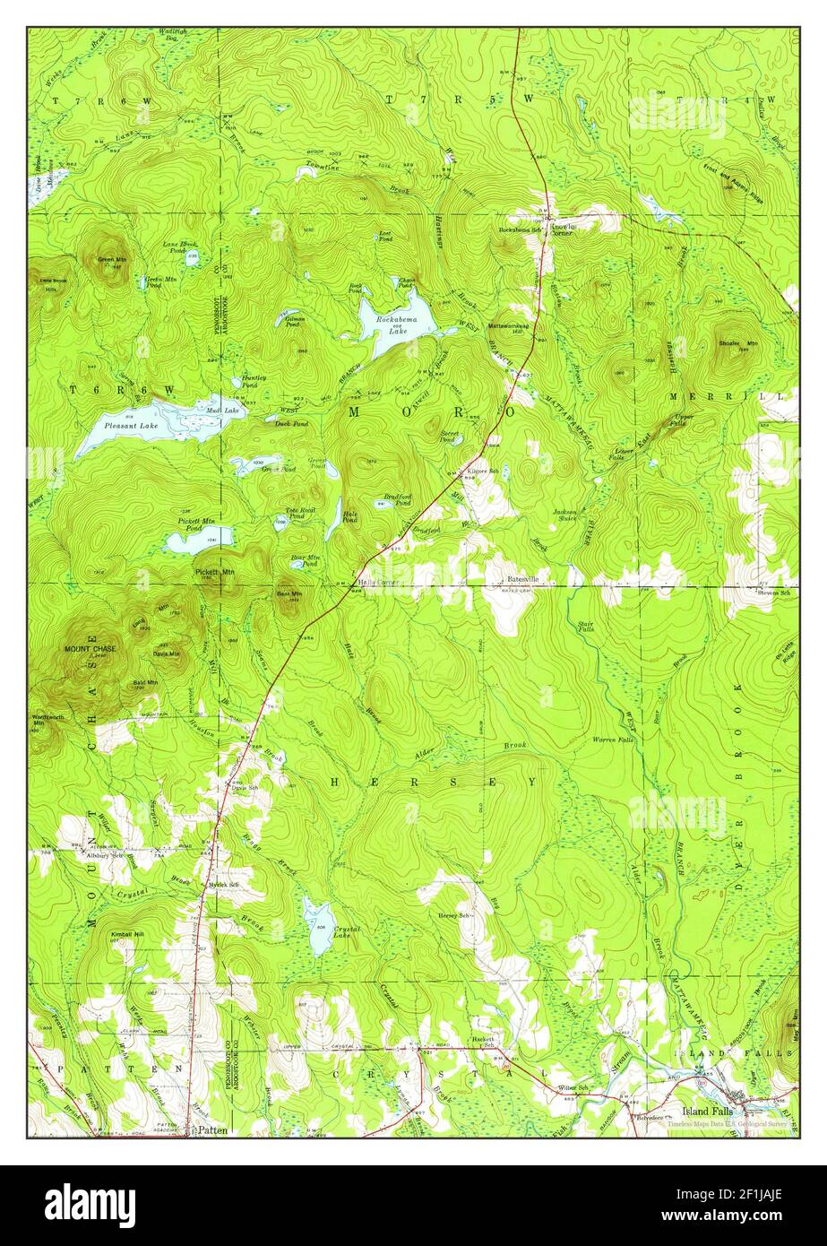 Island Falls, Maine, map 1940, 162500, United States of America by