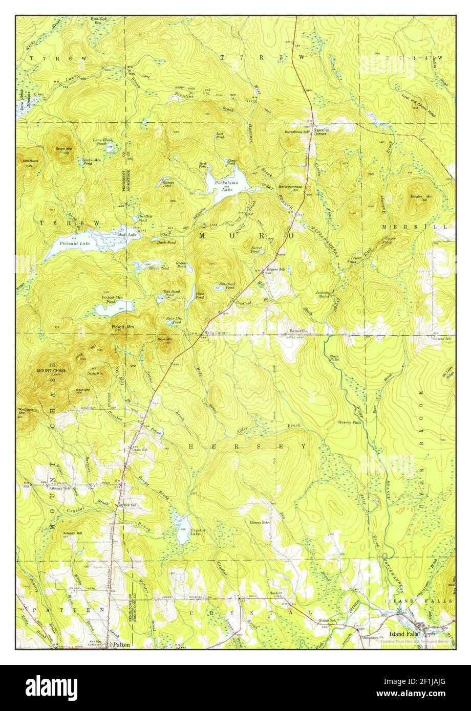 Island Falls, Maine, map 1940, 162500, United States of America by